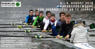 Rudersportwoche für Jugendliche ab 13 Jahren vom 5. - 8 August 2019